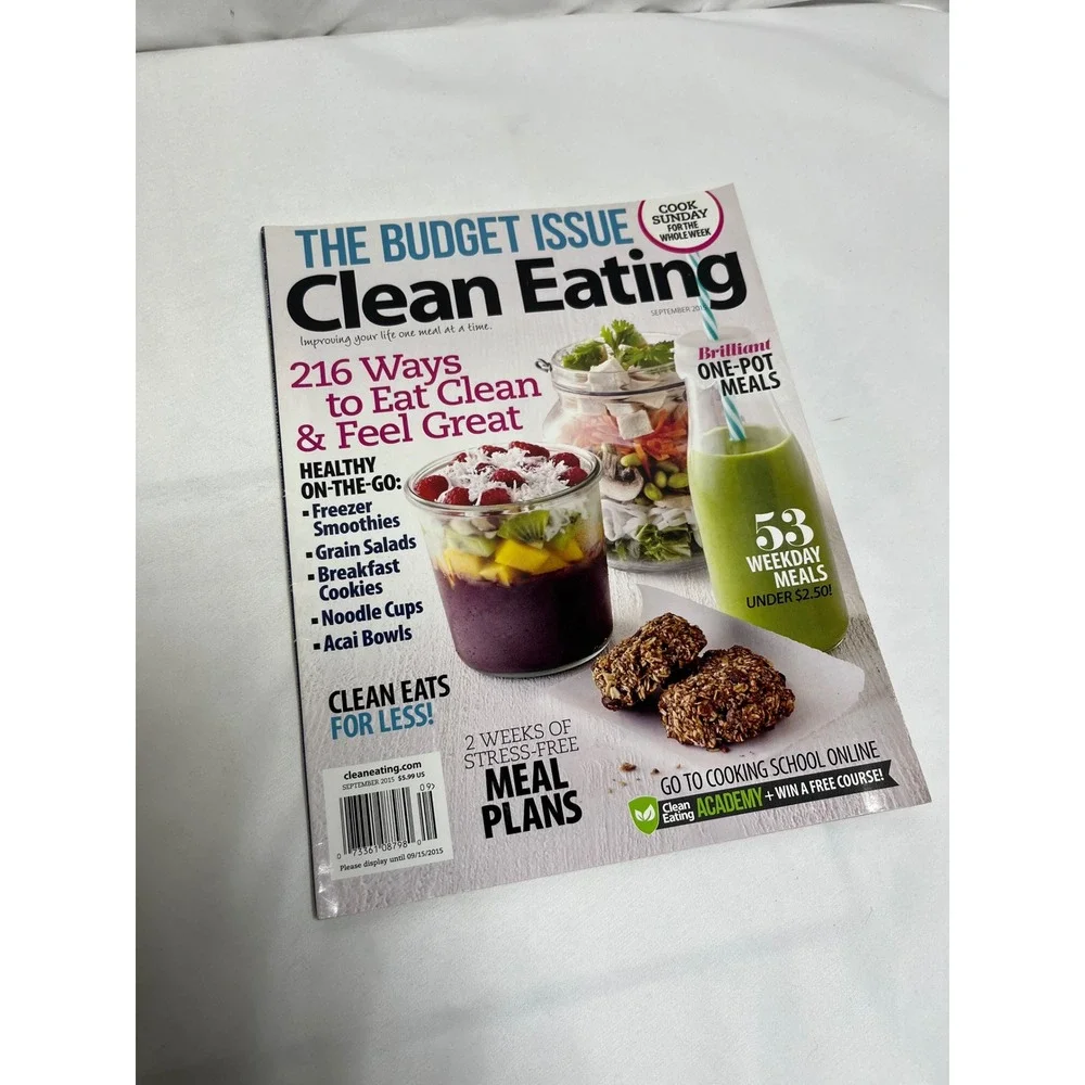 Clean‎ Eating Magazine September 2015 The Budget Issue Meal Plans Recipes